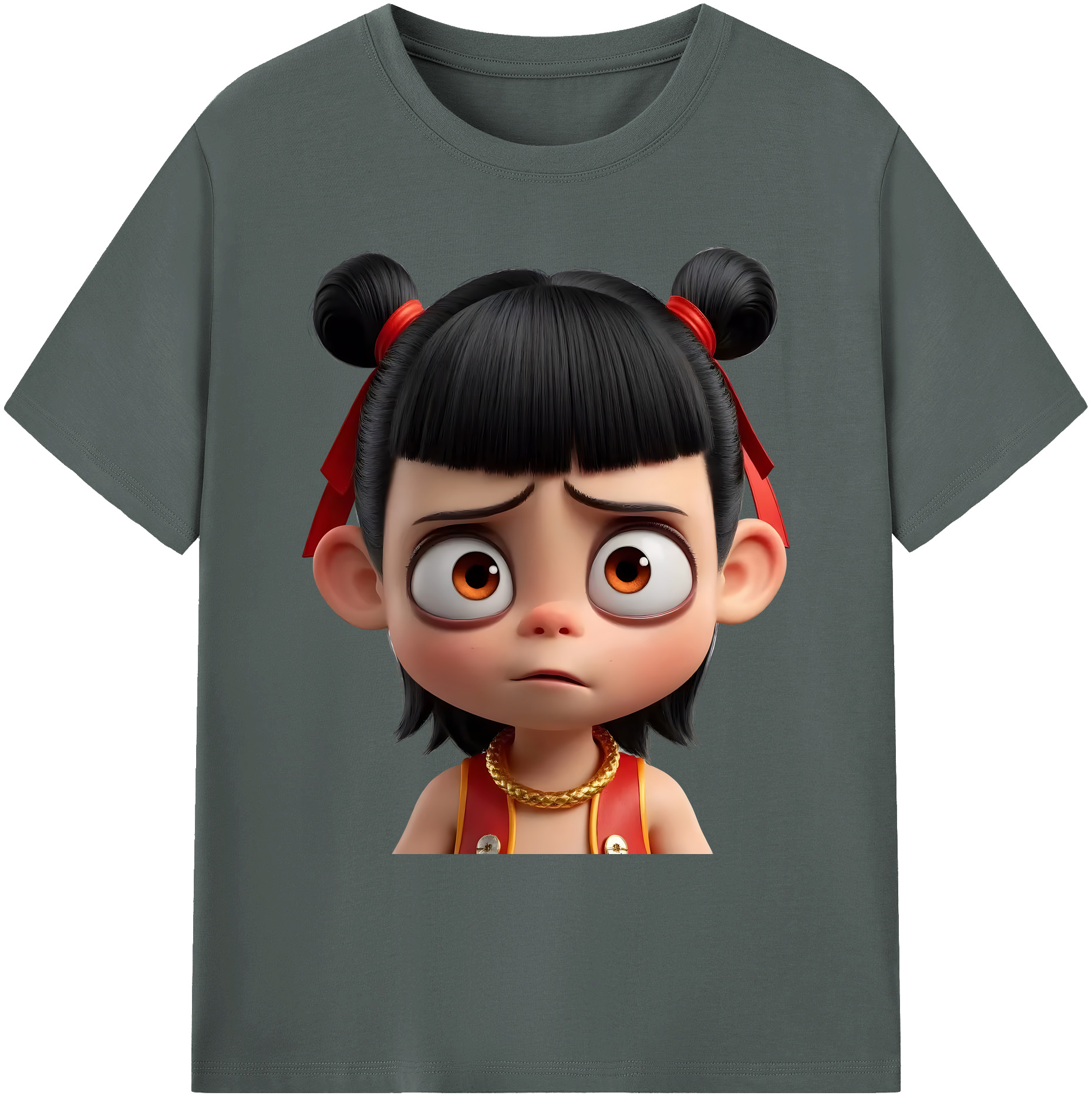（画像用） Ne Zha 2 ナタ 魔童の大暴れ 綿100％ メンズ半袖Tシャツ｜肌触りやわらか＆通気性